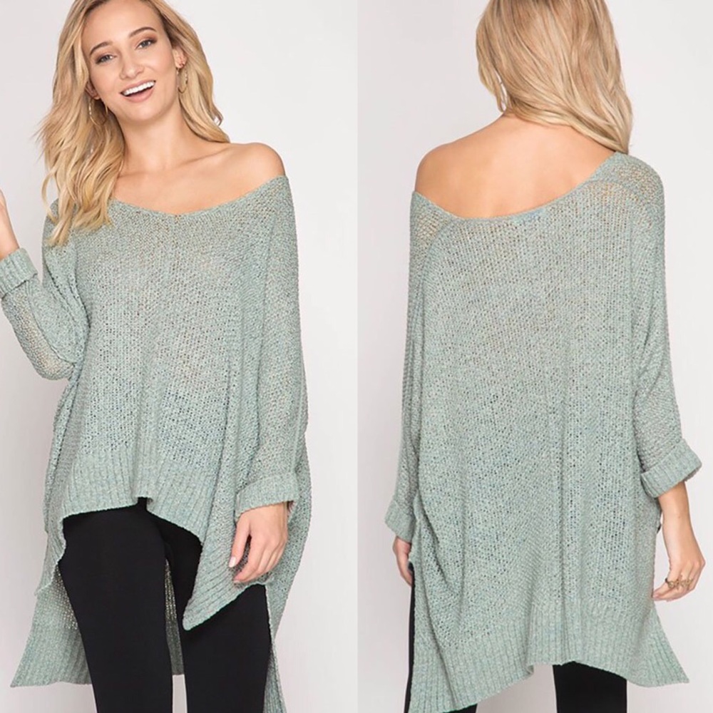 #31 Cozy High Low Oversized Sweater Top - Picture 1 of 1